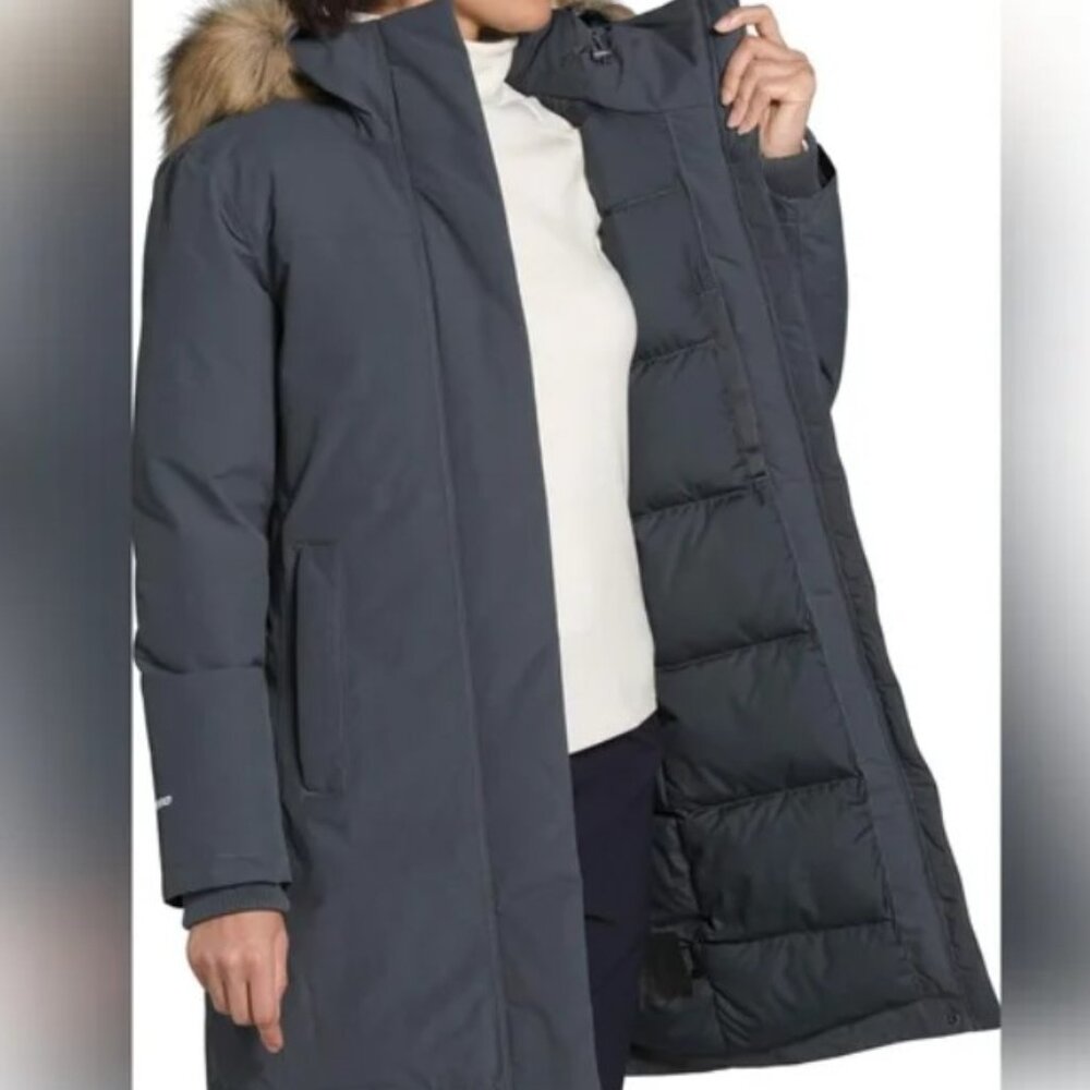 Like New The North Face Women’s 550 Down Arctic Parka Waterproof Jacket Gray S - Picture 3 of 15